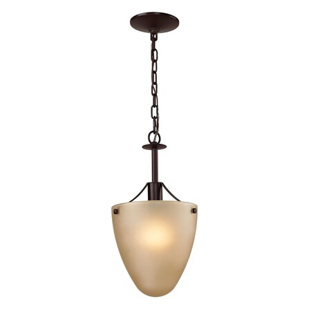 Thomas Jackson 1Light Convertible in Oil Rubbed Bronze with Light Amber Glass 1301CS/10